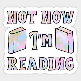 Not Now I'm Reading Sticker